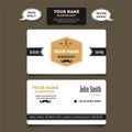 Hair salon barber shop Business Card design template