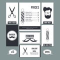 Hair salon barber shop vintage sign and services prices design t Royalty Free Stock Photo