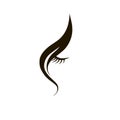 Beautiful girl logo hair eyelashes