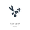 Hair salon icon vector. Trendy flat hair salon icon from business collection isolated on white background. Vector illustration can Royalty Free Stock Photo