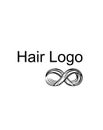 Hair salon infinity logo banner.A lock of hair silhouette.Hair salon beauty logo. Royalty Free Stock Photo