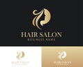 hair salon logo creative beauty design concept massage women emblem business