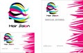 Hair salon modern Logo, Business Card 2 x 3. 5, Flyer 4. 25 x 5. 5 Royalty Free Stock Photo