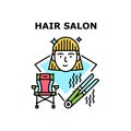 Hair Salon Treatment Concept Color Illustration