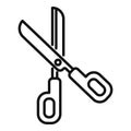 Hair scissors icon outline vector. Spray face curl Royalty Free Stock Photo