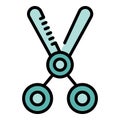 Hair scissors icon vector flat Royalty Free Stock Photo