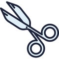 Hair scissors icon vector hairdresser beauty salon Royalty Free Stock Photo