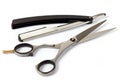 Hair scissors and razor blade