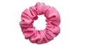 Hair scrunchie as hair tie in beautiful color with white background