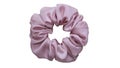 Hair scrunchie as hair tie in beautiful color with white background