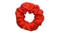 Hair scrunchie as hair tie in beautiful color with white background