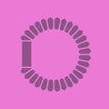 Hair scrunchy glyph color icon Royalty Free Stock Photo