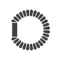 Hair scrunchy glyph icon Royalty Free Stock Photo