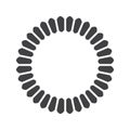 Hair scrunchy glyph icon