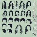 Hair silhouettes, hairstyle