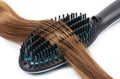 Hair straightening brush