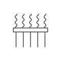 Hair straightening line outline icon