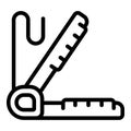 Hair straightening tool icon outline vector. Hairdressing accessory