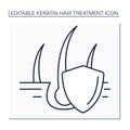 Hair strengthening line icon