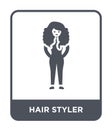 hair styler icon in trendy design style. hair styler icon isolated on white background. hair styler vector icon simple and modern