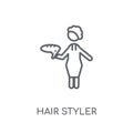 Hair Styler linear icon. Modern outline Hair Styler logo concept