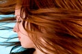 Hair in a Swirling Wind Royalty Free Stock Photo