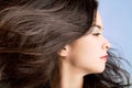 Hair in a Swirling Wind Royalty Free Stock Photo