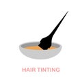 Hair Tinting flat icon. Colored element sign from beauty salon collection. Flat Hair Tinting icon sign for web design Royalty Free Stock Photo