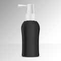 Hair tonic bottle mock spray dispenser. Vector