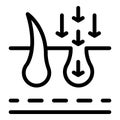 Hair transplant icon outline vector. New medical examination