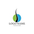 hair treatmen logo and vector template