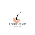 hair treatmen logo and vector template