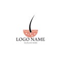 hair treatmen logo and vector template