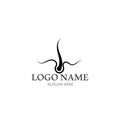 hair treatmen logo and vector template