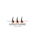 hair treatmen logo and vector template