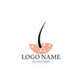 hair treatmen logo and vector template