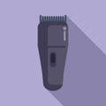 Hair trimmer icon flat vector. Fashion haircut