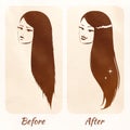 Hair before and after