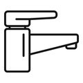 Hair wash water tap icon outline vector. Damage brush