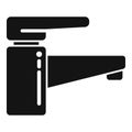Hair wash water tap icon simple vector. Damage brush