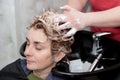 Hair washing Royalty Free Stock Photo