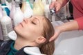 Hair washing at a hairdressing salon Royalty Free Stock Photo