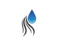 Hair And Water Vitamin Logo Design Template