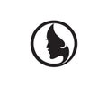 hair woman and face logo and symbols vector Royalty Free Stock Photo