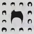 Hair, woman, haircut, boy cut icon. Haircut icons universal set for web and mobile
