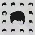 Hair, woman, haircut shag icon. Haircut icons universal set for web and mobile