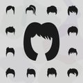 Hair, woman, haircut wackly icon. Haircut icons universal set for web and mobile Royalty Free Stock Photo