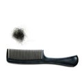 Hairbrush with hairs on white background, Hair loss, Alopecia problems, hair care