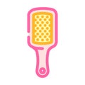 hairbrush hygiene color icon vector illustration
