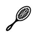 hairbrush hygiene glyph icon vector illustration